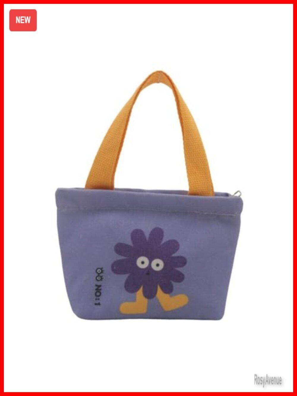 Mini Canvas Tote Bag for Earphone Storage Cartoon Korean Style Small Bag